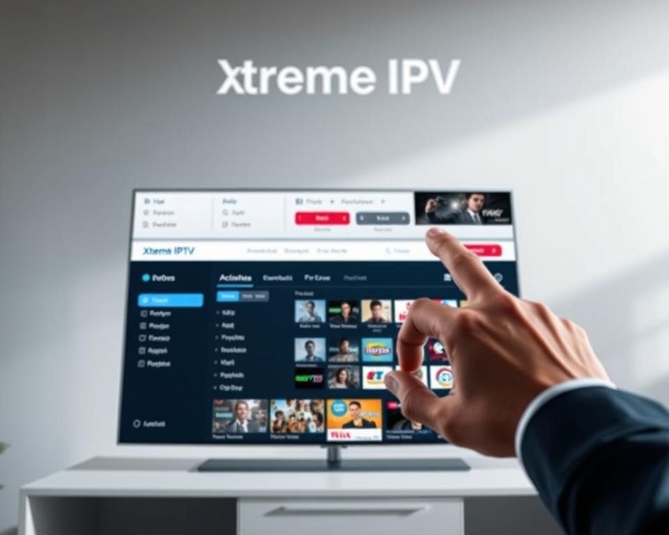 A modern and intuitive web interface showcasing the Xtreme HD IPTV ordering process. In the foreground, a hand navigates through a sleek, responsive dashboard, highlighting package options, subscription plans, and payment methods. The middle ground features a large, high-resolution preview screen displaying the diverse channel lineup and intuitive user experience. The background evokes a minimalist, tech-savvy ambiance with clean lines, neutral tones, and subtle design elements that complement the overall aesthetic. Crisp lighting and a shallow depth of field draw the viewer's attention to the key interactive elements, conveying a sense of professionalism and user-friendliness. A modern and intuitive web interface showcasing the Xtreme HD IPTV ordering process. In the foreground, a hand navigates through a sleek, responsive dashboard, highlighting package options, subscription plans, and payment methods. The middle ground features a large, high-resolution preview screen displaying the diverse channel lineup and intuitive user experience. The background evokes a minimalist, tech-savvy ambiance with clean lines, neutral tones, and subtle design elements that complement the overall aesthetic. Crisp lighting and a shallow depth of field draw the viewer's attention to the key interactive elements, conveying a sense of professionalism and user-friendliness.