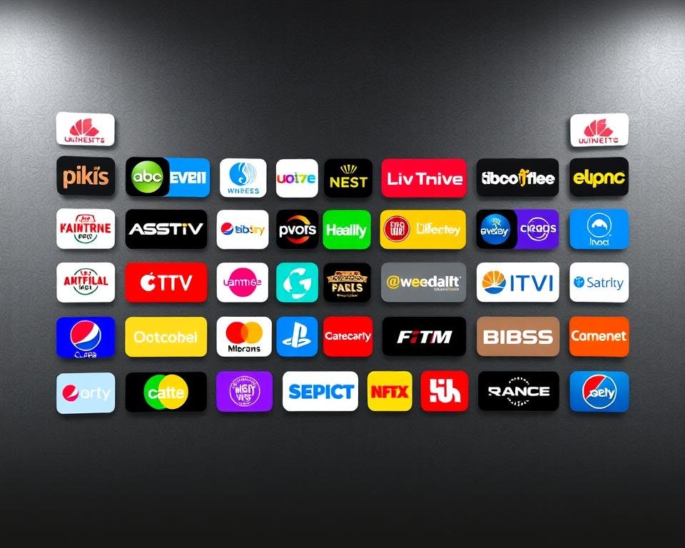 A vibrant and dynamic grid of UK IPTV channel logos, meticulously arranged in a sleek and modern layout. The channels are displayed against a backdrop of a subtly textured, neutral-toned surface, allowing the colorful logos to take center stage. The lighting is soft and even, creating a sense of depth and dimensionality. The camera angle is slightly elevated, giving the viewer a comprehensive overview of the comprehensive channel lineup. The overall composition is balanced and visually appealing, capturing the essence of the diverse range of entertainment options available through UK IPTV. A vibrant and dynamic grid of UK IPTV channel logos, meticulously arranged in a sleek and modern layout. The channels are displayed against a backdrop of a subtly textured, neutral-toned surface, allowing the colorful logos to take center stage. The lighting is soft and even, creating a sense of depth and dimensionality. The camera angle is slightly elevated, giving the viewer a comprehensive overview of the comprehensive channel lineup. The overall composition is balanced and visually appealing, capturing the essence of the diverse range of entertainment options available through UK IPTV.