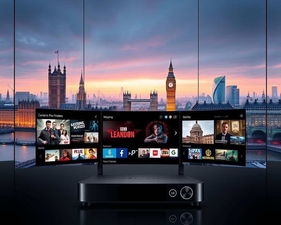 A vibrant, ultra-high-definition image of the best IPTV UK deal, showcased against a sleek, modern background. In the foreground, a cutting-edge streaming device with intuitive controls and a crisp, high-resolution display, surrounded by a minimalist, elegant design. The middle ground features a seamless, user-friendly interface, displaying a vast array of live TV channels, on-demand content, and premium sports coverage. In the background, a cityscape of iconic London landmarks, bathed in warm, inviting lighting, conveying a sense of urban sophistication and technological prowess. The overall atmosphere exudes a compelling blend of cutting-edge technology, unparalleled entertainment, and the thrill of discovering the ultimate IPTV solution for the UK market. A vibrant, ultra-high-definition image of the best IPTV UK deal, showcased against a sleek, modern background. In the foreground, a cutting-edge streaming device with intuitive controls and a crisp, high-resolution display, surrounded by a minimalist, elegant design. The middle ground features a seamless, user-friendly interface, displaying a vast array of live TV channels, on-demand content, and premium sports coverage. In the background, a cityscape of iconic London landmarks, bathed in warm, inviting lighting, conveying a sense of urban sophistication and technological prowess. The overall atmosphere exudes a compelling blend of cutting-edge technology, unparalleled entertainment, and the thrill of discovering the ultimate IPTV solution for the UK market.