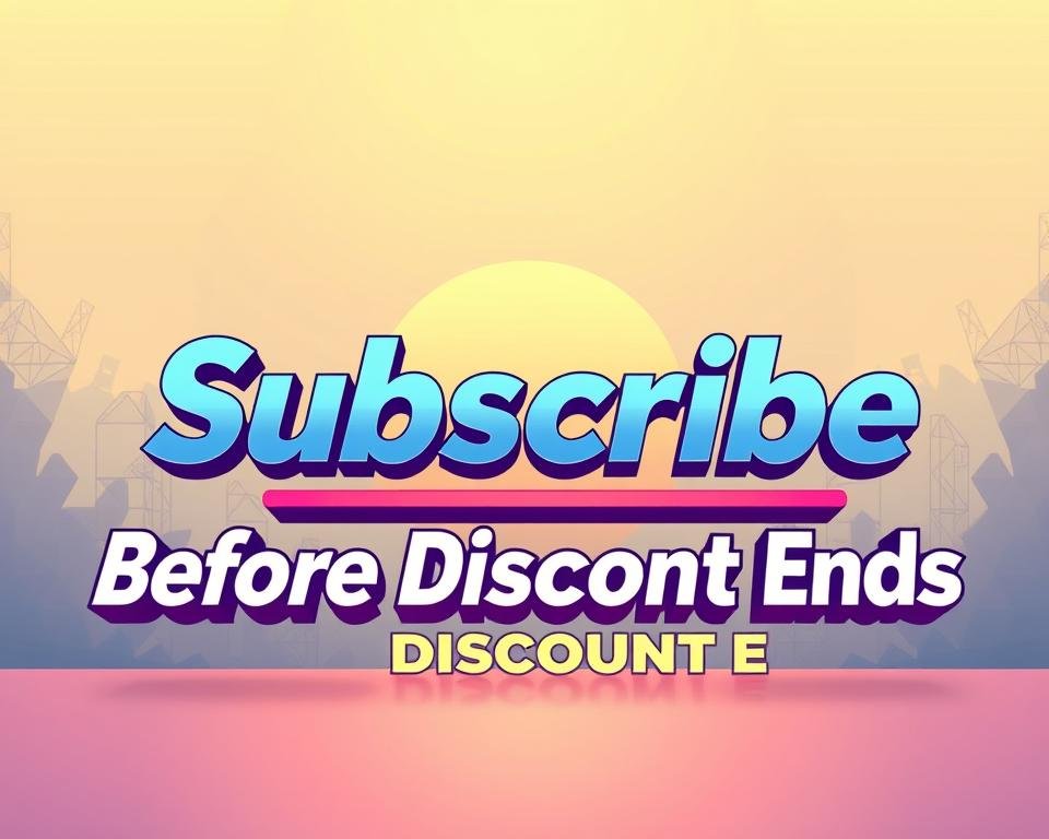 Subscribe before the discount ends